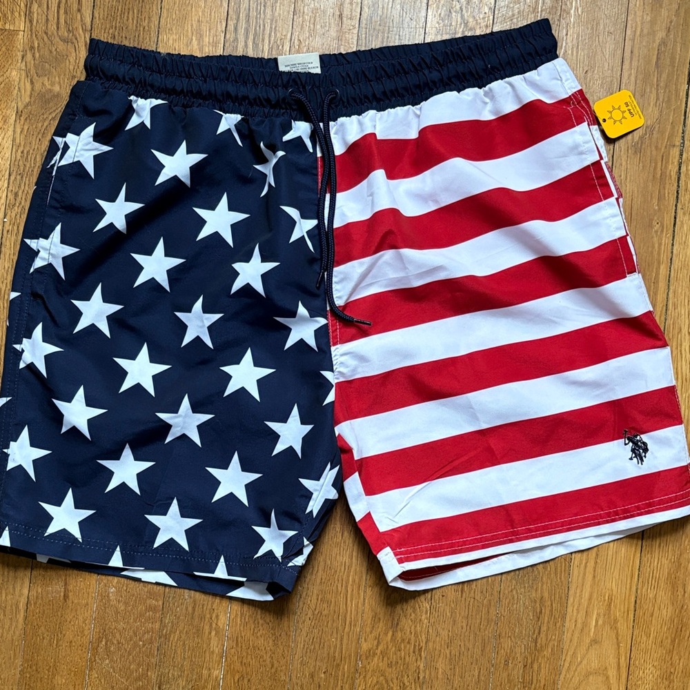 U.S. Polo Assn. Stars and Stripes Swim Trunks